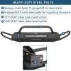 imageHooke Road 1623 Tacoma Stubby Front Bumper with 72W LED Spotlight Bar for 20162023 Toyota Tacoma 3rd Gen Steel OffRoad Bumper Bull Bar with Recovery Mounts amp Tubular Grille Guard