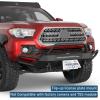 imageHooke Road 1623 Tacoma Stubby Front Bumper with 72W LED Spotlight Bar for 20162023 Toyota Tacoma 3rd Gen Steel OffRoad Bumper Bull Bar with Recovery Mounts amp Tubular Grille Guard