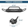 imageHooke Road 1623 Tacoma Stubby Front Bumper with 72W LED Spotlight Bar for 20162023 Toyota Tacoma 3rd Gen Steel OffRoad Bumper Bull Bar with Recovery Mounts amp Tubular Grille Guard