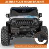 imageHooke Road License Plate Holder Bracket Frame for Jeep Wrangler TJ JK JL Gladiator Bronco 4Runner Tacoma Trucks SUVs Universal Fit for Front Rear Bumpers DRing Shackle Mount