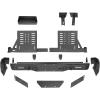 imageHooke Road Tacoma Rear Bumper wDual Swing Arms for 20052015 Toyota Tacoma 2nd Gen Overlanding Steel Back Bumper with Spare Tire Mount Recovery Mounts amp LED Light