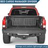 imageHooke Road Tacoma Truck Bed Divider Cargo Manager MOLLE Panel for 20052023 Toyota Tacoma Adjustable QuickLock Movable Bed Organizer Management Rack NoDrill Install