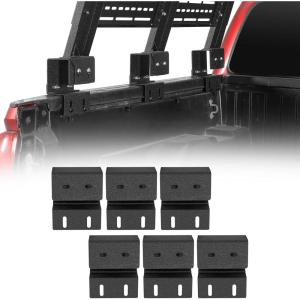 imageHooke Road Bed Rack Tonneau Mounting Brackets Compatible with 20052023 Toyota Tacoma 2nd 3rd Gen Trucks 6Pcs Tonneau Cover Adapters only Work with Selected Hooke Road Bed Racks