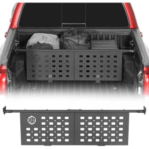 imageHooke Road Tacoma Truck Bed Divider Cargo Manager MOLLE Panel for 20052023 Toyota Tacoma Adjustable QuickLock Movable Bed Organizer Management Rack NoDrill Install