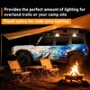 image:imageHooke Road 2PCS White LED Camping Scene Lights for Jeep amp Truck Roof Racks  Works with Hooke Road Roof Racks Aluminum Crossbars 1800LM Waterproof Wide Lighting Area Tenting Use Easy Installation