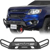 image:imageHooke Road Colorado Front Winch Bumper wBull Bar for 20152020 Chevy Colorado Excluding ZR2 Offroad Steel Bumper Guard with LED Lights amp Dring Mounts