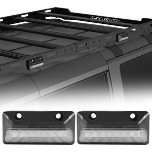 image:imageHooke Road 2PCS White LED Camping Scene Lights for Jeep amp Truck Roof Racks  Works with Hooke Road Roof Racks Aluminum Crossbars 1800LM Waterproof Wide Lighting Area Tenting Use Easy Installation