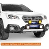 image:imageHooke Road 1519 Outback Front Bumper Bull Bar Rally Light Bar for Subaru Outback 2015 2016 2017 2018 2019 Sturdy Steel Bumper Guard with 4 Light Tabs NoDrill Installation