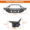 image:imageHooke Road GX460 Full Width Front Bumper wTube Grille Guard for 20102023 Lexus GX460 Offroad Bumper with Winch Plate Dring Mounts amp 4LED Lights Black Steel