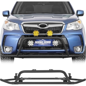 image:imageHooke Road 1418 Forester Tubular Front Bumper Bull Bar Rally Push Bar for 20142018 Subaru Forester Offroad Sturdy Steel Grille Guard with 4 Light Mount Tabs Nodrill Installation