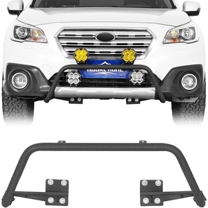 image:imageHooke Road 1519 Outback Front Bumper Bull Bar Rally Light Bar for Subaru Outback 2015 2016 2017 2018 2019 Sturdy Steel Bumper Guard with 4 Light Tabs NoDrill Installation