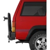 image:imageHooke Road XJ Rear Bumper Swing Out Tire Carrier for 19842001 Jeep Cherokee XJ Offroad Steel Bumper with Camping Tailgate Table Hitch Receiver DRings