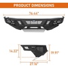 image:imageHooke Road 5th Gen 4Runner Front Bumper for 20142024 Toyota 4Runner Offroad Steel Bumper Guard with Winch Plate LED Lights Skid Plate