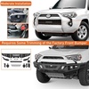 image:imageHooke Road 5th Gen 4Runner Front Bumper for 20142024 Toyota 4Runner Offroad Steel Bumper Guard with Winch Plate LED Lights Skid Plate