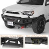 image:imageHooke Road 5th Gen 4Runner Front Bumper for 20142024 Toyota 4Runner Offroad Steel Bumper Guard with Winch Plate LED Lights Skid Plate