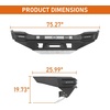 image:imageHooke Road 5th Gen 4Runner Front Winch Bumper for 20142024 Toyota 4Runner Exclude Limited Full Width Steel Bumper Guard with LED Lights and Skid Plate