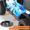 image:imageHooke Road 6 Wide Side Step Running Boards for 20182026 Jeep Wrangler JL 4 Doors Only JLU Rock Slider Rails Nerf Bars with Stainless Steel Step Pads
