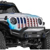 image:imageHooke Road Gladiator Grill Inserts Bug Deflector JL Grille Guard Cover for 20182026 Jeep Wrangler JL amp Gladiator JT American Flag Red amp White Steel