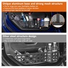image:imageHooke Road JL Aluminum Front Door Pockets Storage Net Replacement for 20182026 Jeep Wrangler JL Gladiator JT Manual Seat Only 2 PCS Door Pocket InsertsFront  Rear Combo