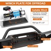 image:imageHooke Road JL Gladiator Front Bumper wWinch Plate for 20182026 Jeep Wrangler JL amp Gladiator JT Offroad Steel Bumper Bull Bar Guard with LED Lights and Drings