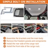 image:imageHooke Road JL Overhead MOLLE Panel Inside Roof Storage Rack for 20182026 Jeep Wrangler JL amp Gladiator JT 24 Doors Hardtop Only Include 2 MOLLE Pouches Bags