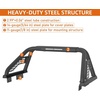 image:imageHooke Road Truck Sport Roll Bar Adjustable Bed Chase Rack for Ram 1500 F150 Silverado 1500 Jeep Gladiator JT Toyota Tundra GMC Sierra 1500 Works with or Without Bed Rails