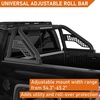 image:imageHooke Road Truck Sport Roll Bar Adjustable Bed Chase Rack for Ram 1500 F150 Silverado 1500 Jeep Gladiator JT Toyota Tundra GMC Sierra 1500 Works with or Without Bed Rails