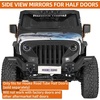 image:imageHooke Road Tube Half Door Side View Mirrors for 20072025 Jeep Wrangler JK JL amp 20202025 Gladiator JT 1 Pair Black Not for OEM Doors