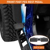 image:imageHooke Road Wrangler Foot Pegs DoorOff Foot Rest Pedals for 20072026 Jeep Wrangler JK JL Gladiator JT Front Door Hinge Kick Panels  2PCS Black Steel