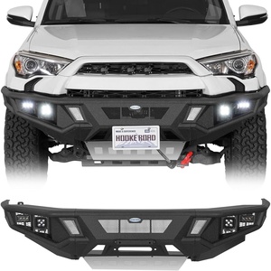 image:imageHooke Road 5th Gen 4Runner Front Bumper for 20142024 Toyota 4Runner Offroad Steel Bumper Guard with Winch Plate LED Lights Skid Plate
