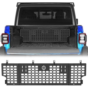 image:imageHooke Road Gladiator Front Bed MOLLE Panel Cargo Rack for 20202026 Jeep Gladiator JT Bed Rails Only  Solid Steel Luggage Security Storage Truck Organizer