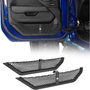 image:imageHooke Road JL Aluminum Front Door Pockets Storage Net Replacement for 20182026 Jeep Wrangler JL Gladiator JT Manual Seat Only 2 PCS Door Pocket InsertsFront Door Pockets