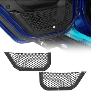 image:imageHooke Road JL Aluminum Front Door Pockets Storage Net Replacement for 20182026 Jeep Wrangler JL Gladiator JT Manual Seat Only 2 PCS Door Pocket InsertsRear Door Pockets