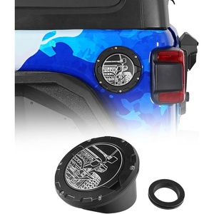 image:imageHooke Road JL Aluminum Fuel Filler Door Gas Cap Tank Cover for 20182026 Jeep Wrangler JL JLU 24 Doors Half Face Style