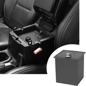 image:imageHooke Road JL Gladiator Center Console Safe Lockbox Insert Armrest Storage for 20182026 Jeep Wrangler JL amp Gladiator JT Exclude Rubicon Heavy Duty Safety Password Lock Box Vault Black Steel