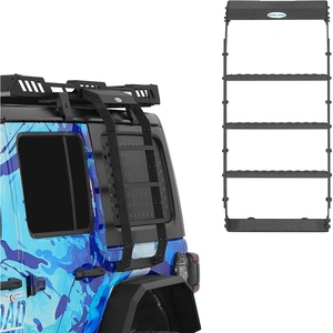 image:imageHooke Road Rear Side Window Ladder Rack for 20072026 Jeep Wrangler JK JL Hardtop Climbing Step Luggage Ladder Only Compatible with Hooke Road Roof Racks NoDrill Installation