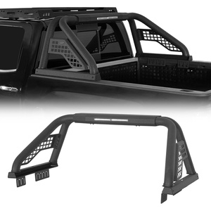 image:imageHooke Road Truck Sport Roll Bar Adjustable Bed Chase Rack for Ram 1500 F150 Silverado 1500 Jeep Gladiator JT Toyota Tundra GMC Sierra 1500 Works with or Without Bed Rails