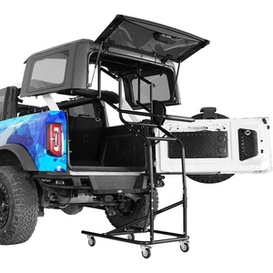 image:imageHooke Road Upgraded Hard Top Remover Lift for Jeep Wrangler TJ JK JL Ford Bronco 4Door OnePerson Removal System Vehicle Hardtop Roof Removal and Storage Cart