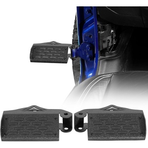 image:imageHooke Road Wrangler Foot Pegs DoorOff Foot Rest Pedals for 20072026 Jeep Wrangler JK JL Gladiator JT Front Door Hinge Kick Panels  2PCS Black Steel