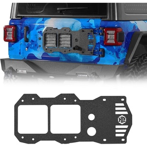 image:imageHooke Road Wrangler JL Spare Tire Reinforcement Bracket Tailgate Tire Carrier Strengthen Steel Plate Cover for 20182026 Jeep Wrangler JL JLU 24 Doors