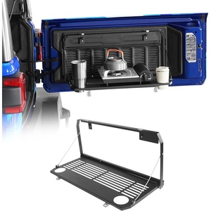 image:imageHooke Road Wrangler JL Tailgate Table Overland Camping Desk for 20182026 Jeep Wrangler JL JLU Outdoor Accessories Trunk Organizer Storage Rack
