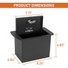 image:imageHooke Road 2nd Gen Tacoma Center Console Safe Lockbox Insert Armrest Storage for 20052015 Toyota Tacoma Heavy Duty Black Steel Password Lock Box Vault