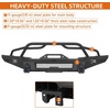 image:imageHooke Road Bronco Front Bumper wBrush Guard Bull Bar for 20212026 Ford Bronco 24 Doors Exclude Bronco Sport amp Raptor Sturdy Bumper with Winch Plate LED Lights and Drings