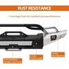 image:imageHooke Road Bronco Front Bumper wBrush Guard Bull Bar for 20212026 Ford Bronco 24 Doors Exclude Bronco Sport amp Raptor Sturdy Bumper with Winch Plate LED Lights and Drings