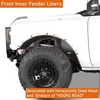 image:imageHooke Road Bronco Front and Rear Inner Fender Liners Set for 20212026 Ford Bronco 24 Doors Exclude Bronco Sport amp Raptor 4 PCS Black Steel Mud Guards Wheel Well Cover Fenders