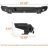 image:imageHooke Road Front and Rear Bumper kit for 20212026 Ford Bronco 2 or 4Door Exclude Bronco Sport amp Raptor Offroad Bumper with Drings LED Lights