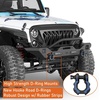 image:imageHooke Road JK Rear Bumper wLicense Plate Mount for 20072018 Jeep Wrangler JK JKU 24 Doors Offroad Sturdy Steel Back Bumper with 2 Hitch Receiver LED Lights DringsFront Bumper