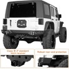 image:imageHooke Road JK Rear Bumper wLicense Plate Mount for 20072018 Jeep Wrangler JK JKU 24 Doors Offroad Sturdy Steel Back Bumper with 2 Hitch Receiver LED Lights DringsRear Bumper
