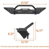image:imageHooke Road JK Rear Bumper wLicense Plate Mount for 20072018 Jeep Wrangler JK JKU 24 Doors Offroad Sturdy Steel Back Bumper with 2 Hitch Receiver LED Lights DringsFront Bumper
