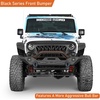 image:imageHooke Road JK Rear Bumper wLicense Plate Mount for 20072018 Jeep Wrangler JK JKU 24 Doors Offroad Sturdy Steel Back Bumper with 2 Hitch Receiver LED Lights DringsFront Bumper
